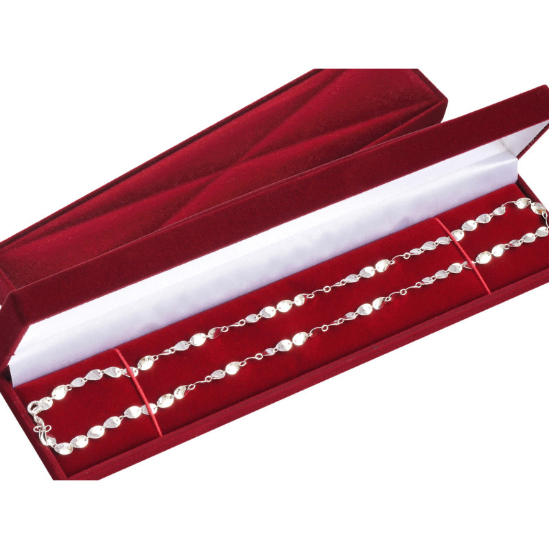 Dark red velvet bracelet box. Dark red velvet bracelet box.