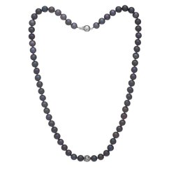 Colier de perle pentru bărbați 7,5 AA închis - ornamente din argint