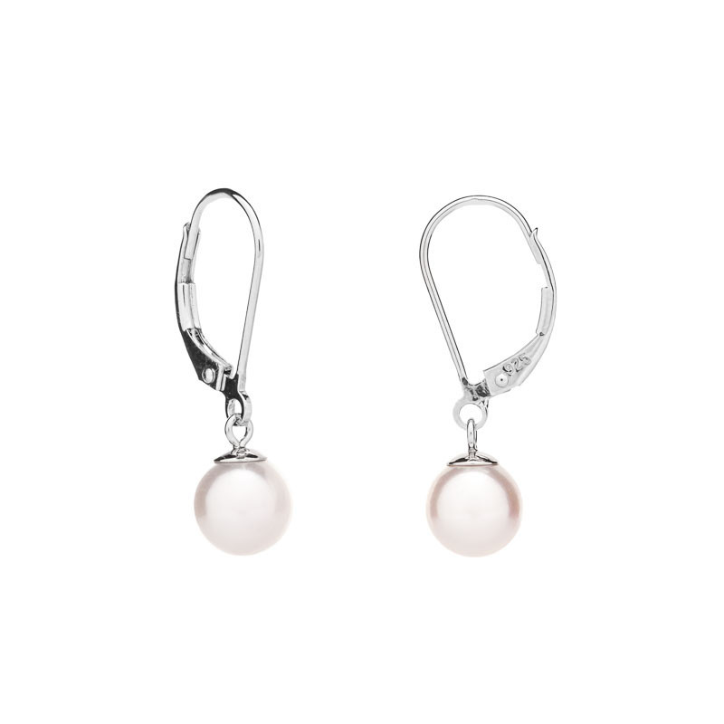 Earrings Akoya 6,5 AAA Continental - Colour: White, Precious metal: White gold 14K (585)