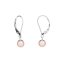Perlenohrringe 6 AAA Continental - Farbe: Rosa, Edelmetall: Rhodiniertes Silber (925)