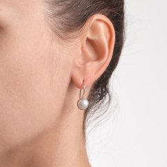 Pendientes colgantes Jati con perla