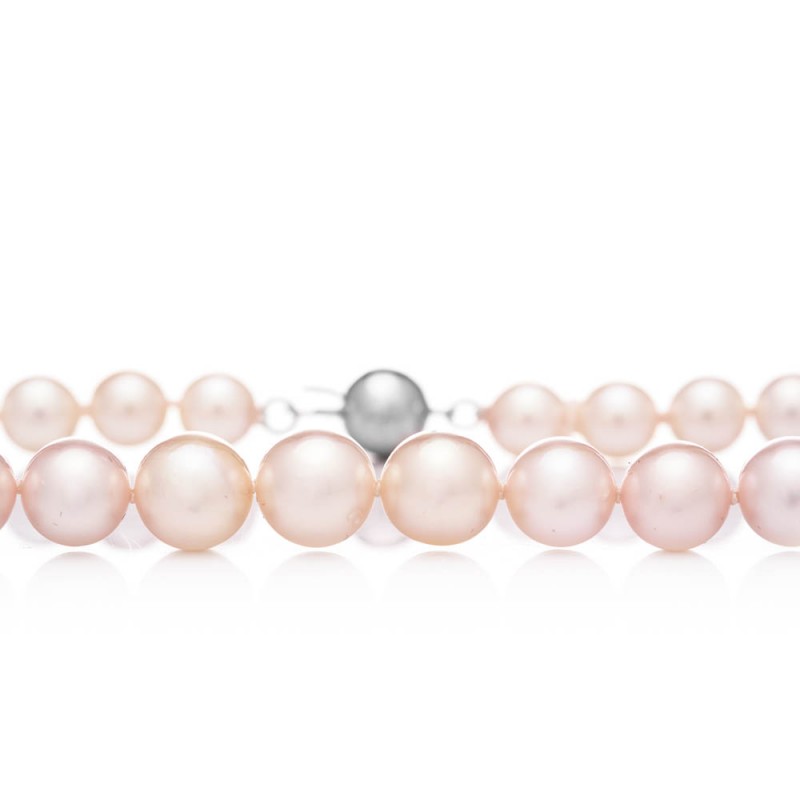 Akoya 6-8 AAA+ graduating pearl necklace - Colour: White, Precious metal: White gold 14K (585), Necklace length: 44 cm