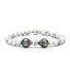 Howlite and Tahitian pearl bracelet - Colour: Multicolor, Precious metal: Rhodium-plated silver (925), Length of bracelet: 19 cm, Decoration: 2 Tahitian pearls