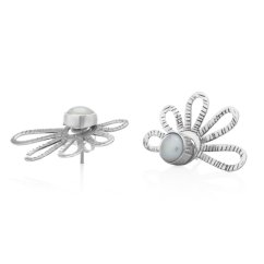 Loka Silber-Perlenohrstecker