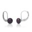 Boucles d'oreilles perles 6 AA Conti - Couleur: Foncée, Métaux précieux: Argent rhodié (925)