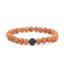 Brățară Rudraksha - Culoare: Negru, Decorațiune: 1 piatră vulcanică