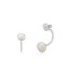 Cercei cu perle Double studs - Metal prețios: Argint sterling (925)