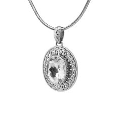 Velký stříbrný přívěsek s kamenem Amethyst