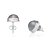 Boucles d’oreilles puces en perles Mabe bleues