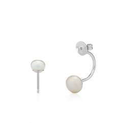 Perlenohrringe Double Studs