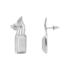 Silver Earrings with Mother-of-Pearl