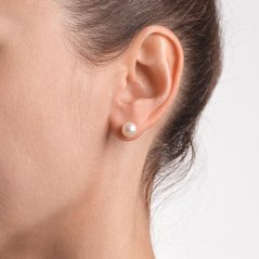 Perlenohrstecker Südseeperlen 8 AAA weiße Perle