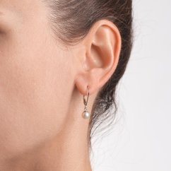 Gold pearl earrings Akoya 6.5 AAA Continental