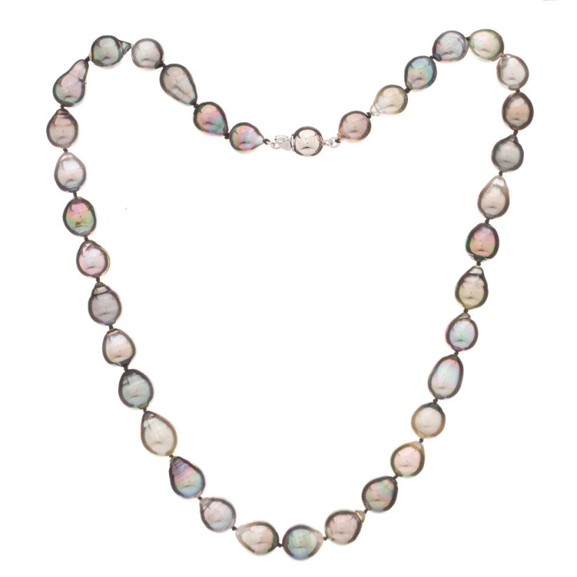 Tahiti Perlenkette D24 Multicolor
