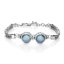 Silver Bracelet with Mabe Pearls – Blue