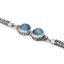 Silver Bracelet with Mabe Pearls – Blue