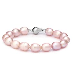 Perlenarmband Oval 9,5 AA rosa