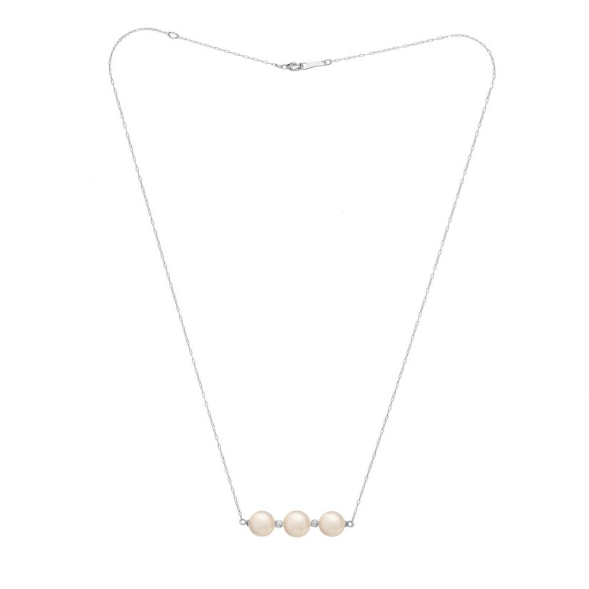 Collier de perles Akoya sur chaîne 7,5 AAA