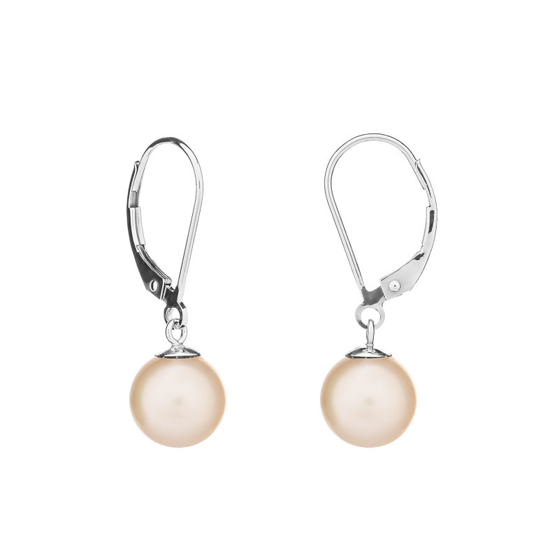 Earrings Akoya 8 AAA Continental - Colour: White, Precious metal: White gold 14K (585)