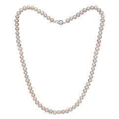 Collar de perlas 5,5 AA gris