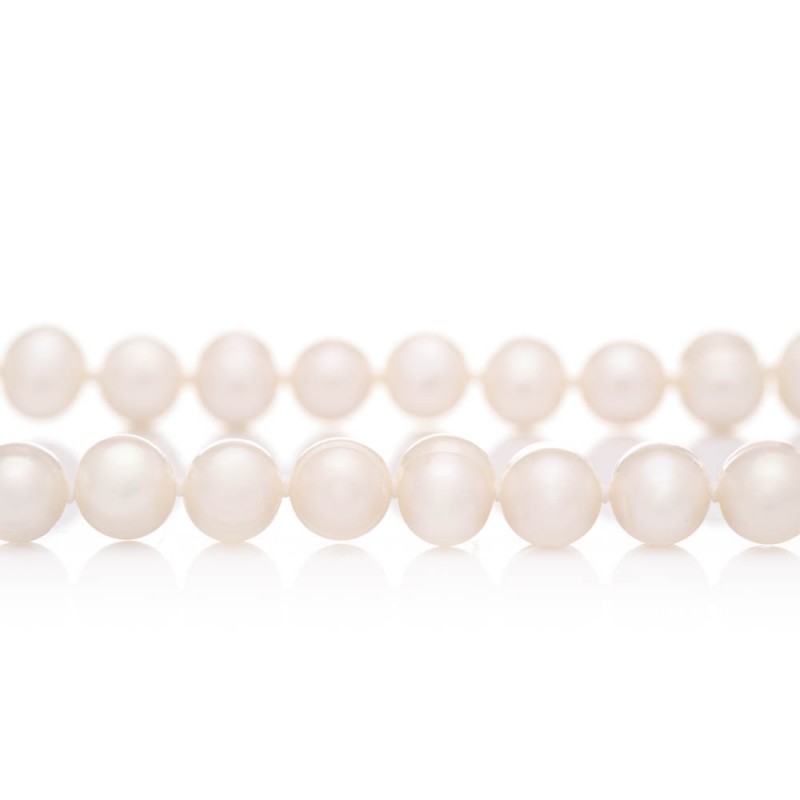 7 A+ hosszú gyöngysor - Színes: Fehér, Nyaklánc hossza: 160 cm