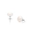 Pearl Stud Earrings 8 AA - Colour: White, Precious metal: Rhodium-plated silver (925)