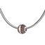 Axis silver pendant with Czech garnets