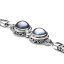 Silver Bracelet with Mabe Pearls – Blue