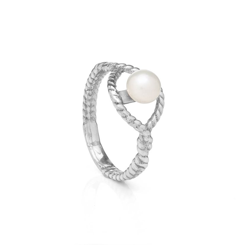 Bague en perles Rim - Taille de l'anneau: 55