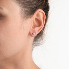 Stud Earrings with Stone
