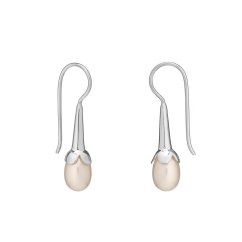 Pendientes con perla Flor