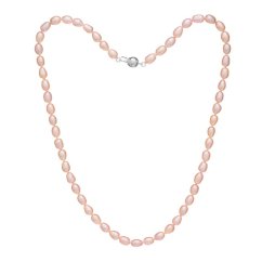 Colier de perle Oval 5,5 roz