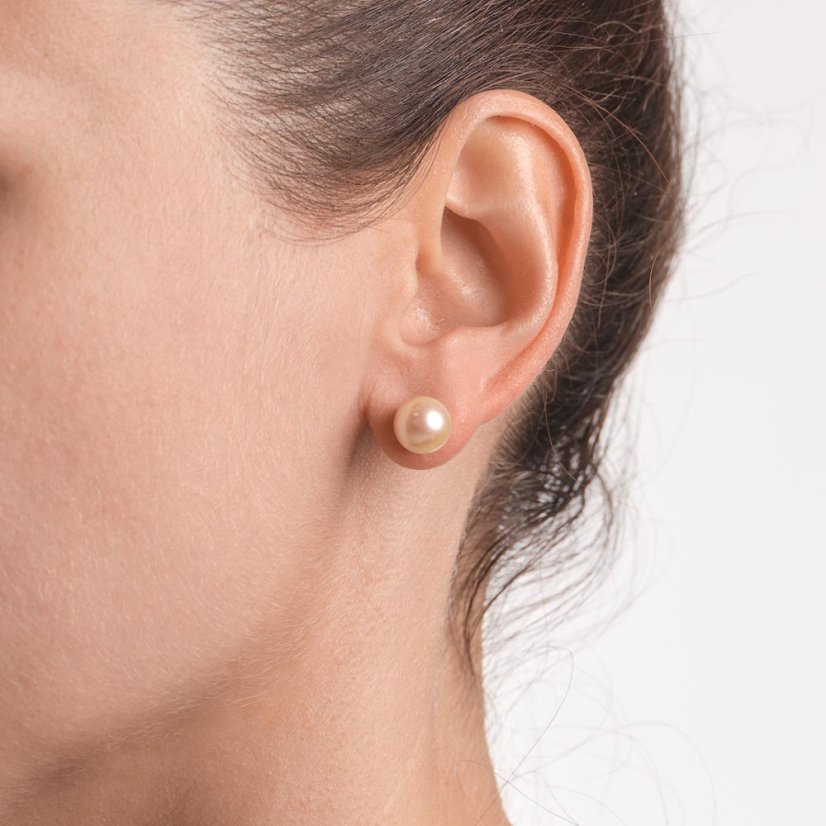 South Sea Pearl Earrings 9 AAA gold‑white pearl - Colour: Gold, Precious metal: White gold 14K (585)