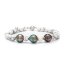 Howlit-Armband mit Tahitiperle - Farbe: Multicolor, Edelmetall: Rhodiniertes Silber (925), Länge des Armbands: 19 cm, Dekoration: 1 tahitische Perle
