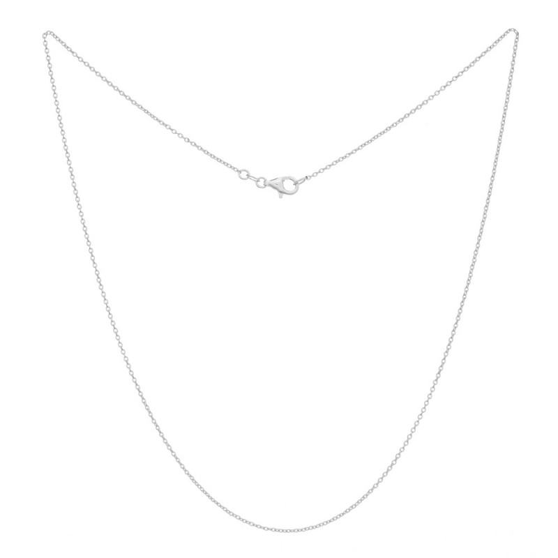 Jednoduchý stříbrný řetízek - Drahý kov: Rhodiované stříbro (925), Délka náhrdelníku: 45 cm