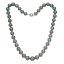 Necklace Tahiti 9 - 11B - Colour: Dark, Precious metal: White gold 14K (585), Necklace length: 44 cm