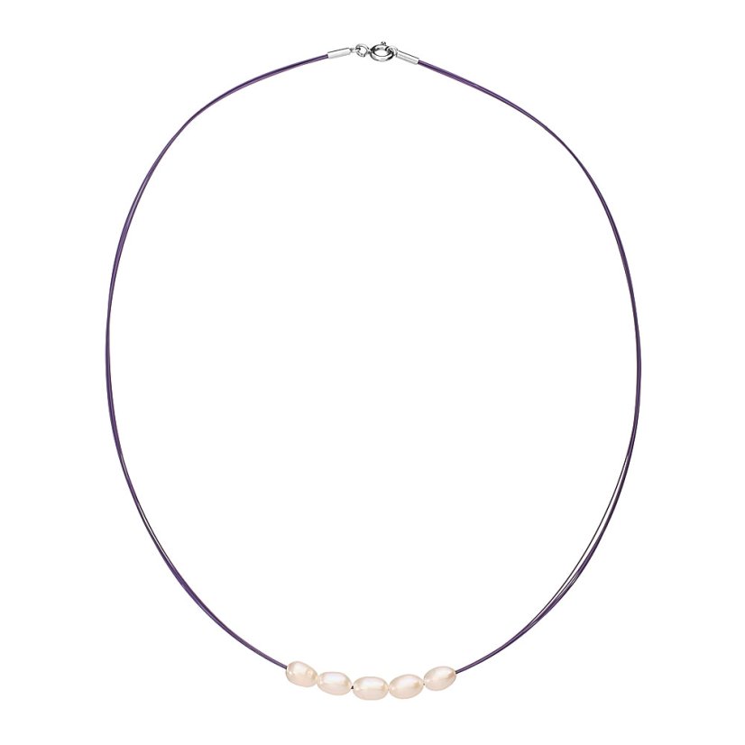 Collar de perlas Lima - Color: Azul Collar de perlas Lima - Color: Azul