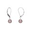Pearl earrings 6 AAA Continental - Colour: Dark, Precious metal: Rhodium-plated silver (925)