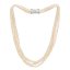 Collier de perles à cinq rangs – perles blanches