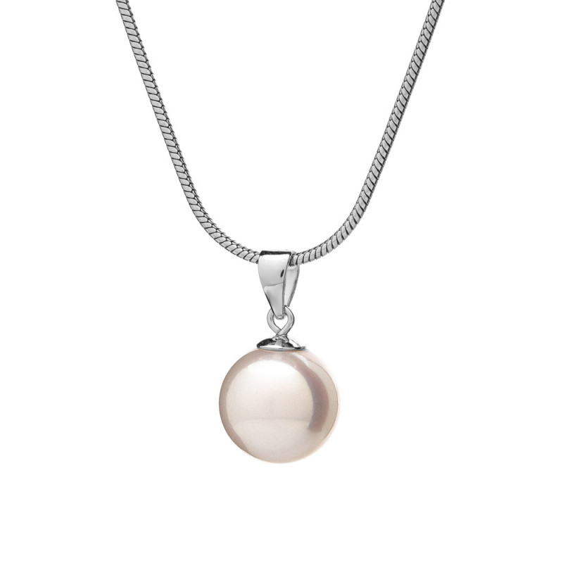 Přívěsek Akoya - Barva: Bílá, Drahý kov: Bílé zlato 14K (585)
