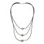 Tahiti Pearl Necklace on Leather 12 B/C