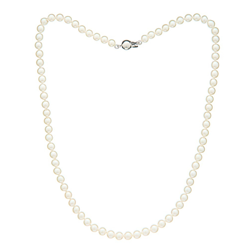 Colier de perle 5,5 AAA Mini - Metal prețios: Argint rodiat (925), Lungimea colierului: 44 cm
