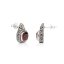Set din argint ciocănit Garnet – brățară și cercei