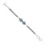 Silver Bracelet with Mabe Pearls – Blue