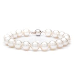 Armband mit weißen Südseeperlen 9 AAA