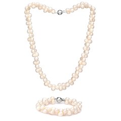 Set cu perle colier și brățară Peanut Criss-cross