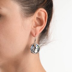 Kucing Perlmutt-Ohrringe