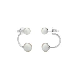 Perlové náušnice Double Studs