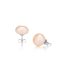 Perlenohrstecker 9 AA - Farbe: Rosa, Edelmetall: Rhodiniertes Silber (925)