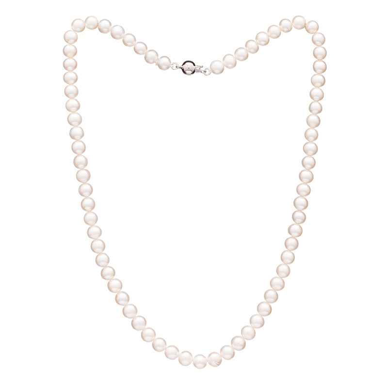 Mini Mutiara gyöngysor – fehér - Színes: Fehér, Nemesfém: Rodiumozott ezüst (925), Nyaklánc hossza: 40 cm